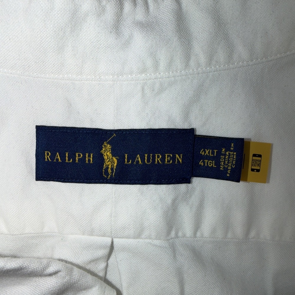 Ralph Lauren Button Down Shirt Men's Whit 4XLT Short Sleeve Shirt - Picture 2 of 12